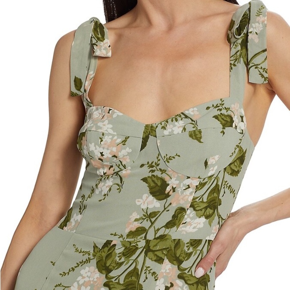 Reformation Sage Green Floral Midi Dress - Picture 11 of 13